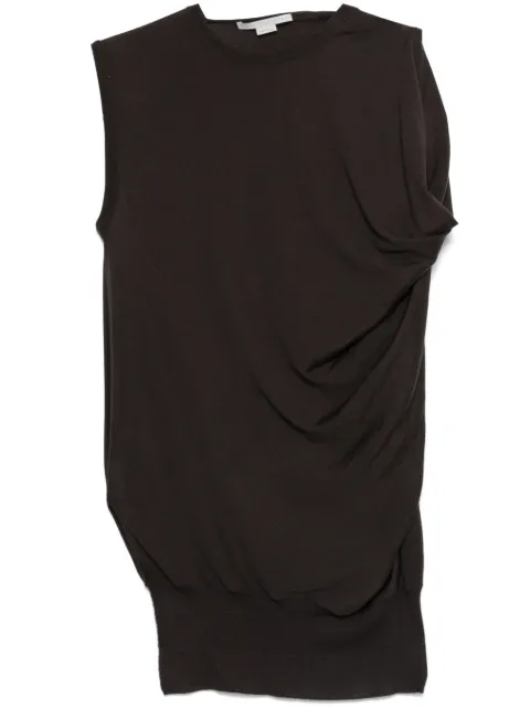 Stella McCartney draped knit top Brown 6K07743S2500