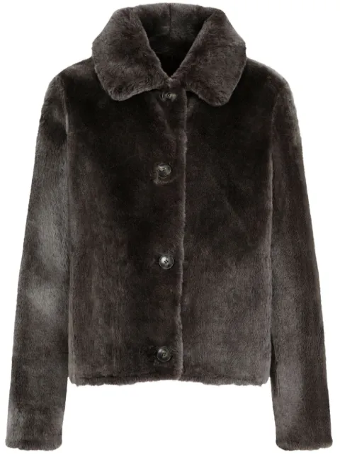 Yves Salomon faux fur jacket Grey 22WYV64355MESI