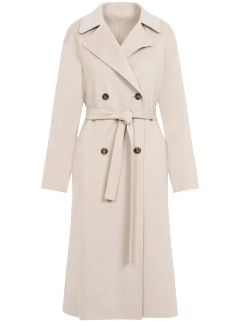 Yves Salomon double-breasted coat Neutrals 25WYM06415CATL