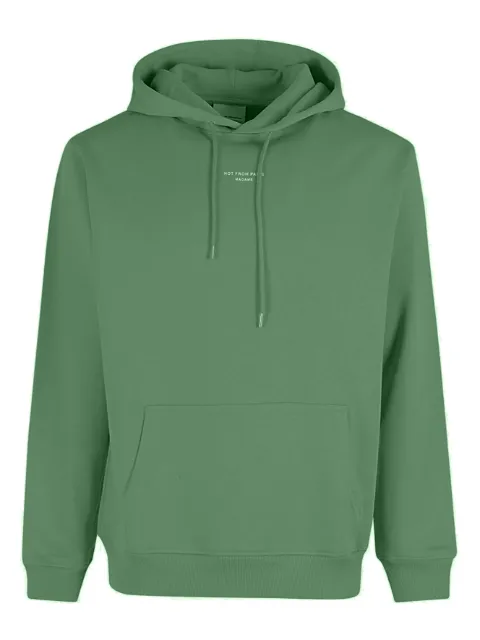 Drôle De Monsieur logo-print hoodie Green EHO161CO127