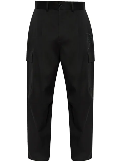 Dolce & Gabbana logo-embroidered cargo trousers Black GP03KZFUFMU