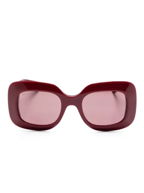 Gucci Eyewear rectangle-frame sunglasses Brown GG1695S004