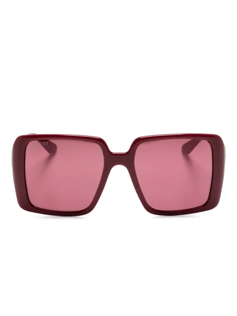 Gucci Eyewear oversize-frame sunglasses Red GG1692S005