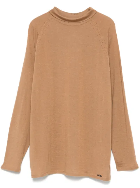 Kiton pointelle-trim sweater Brown D5770611586