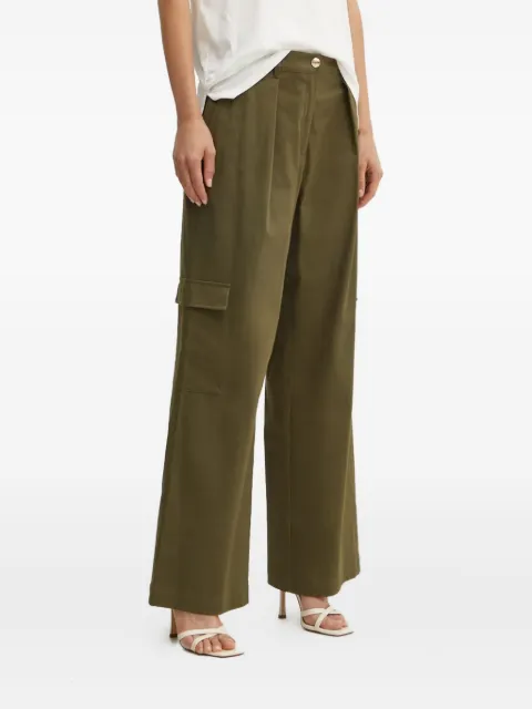 LIU JO pleated-front cargo trousers Green TF4254T2603