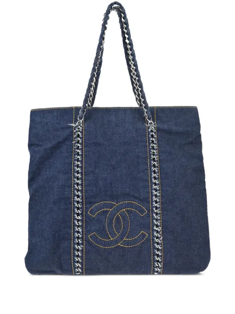 CHANEL Pre-Owned 2006 Luxury line tote bag Blue 10684397