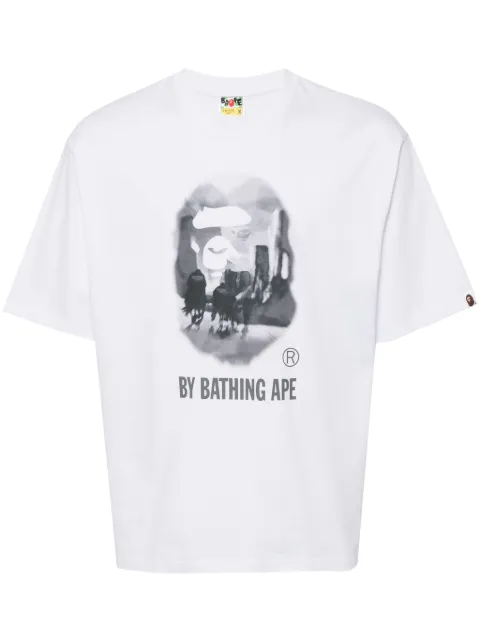 A BATHING APE® logo-print T-shirt White 001TEK801305M