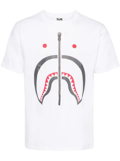 A BATHING APE® shark T-shirt White 001TEK801003M