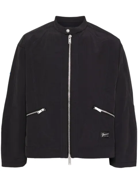 FIVE CM logo-patch zip-up jacket Black 5CXLJV7105F4