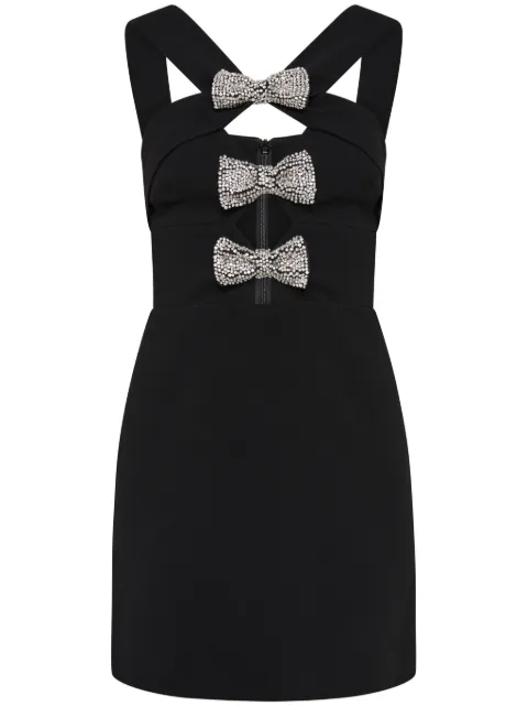 Rebecca Vallance bow-embellished mini dress Black 24041898