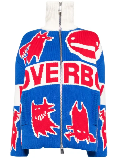 Charles Jeffrey Loverboy knitted puffer jacket Blue 42010601