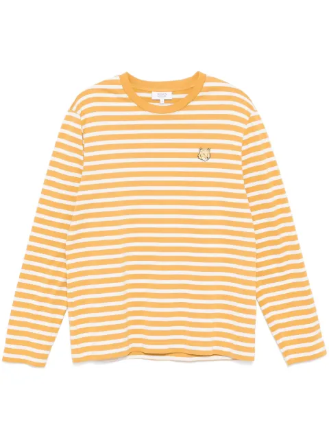 Maison Kitsuné Bold Fox head patch regular marin T-shirt Yellow NM00106KJ0044B762