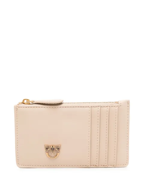 PINKO zipped chevron card holder Neutrals 100251A0GK