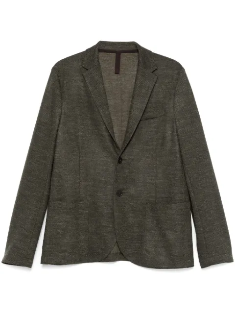 Harris Wharf London mélange-effect blazer Green C8P22MVB