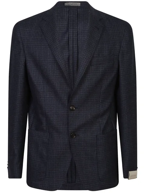 Corneliani checked wool blazer Blue 94X5799416311