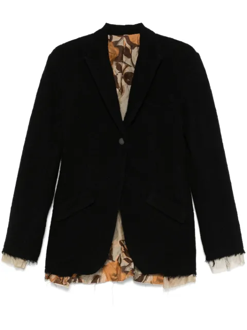 CHIAHUNG SU textured blazer Black AW24FJ24MEWL