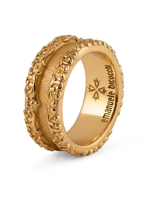 Emanuele Bicocchi Arabesque double band ring Gold KLA5G