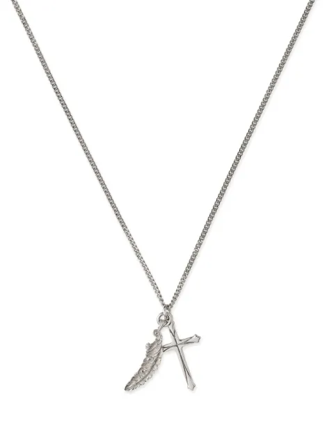 Emanuele Bicocchi piuma-pendant necklace Silver EAPJCN5