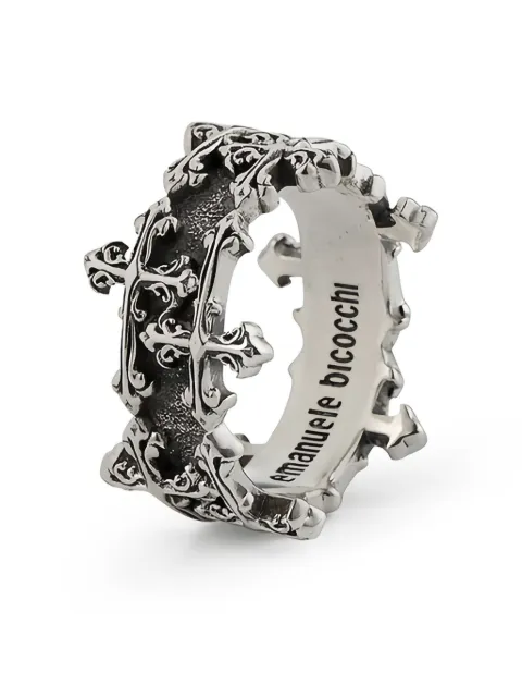 Emanuele Bicocchi Avelli double band ring Silver SFCA2