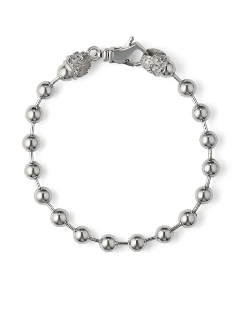 Emanuele Bicocchi beaded chain bracelet Silver BDB7