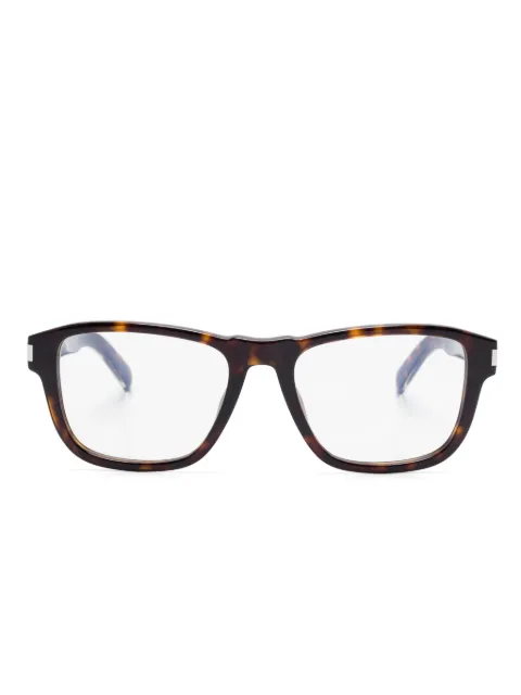 Saint Laurent Eyewear tortoiseshell-effect glasses Brown SL710OPT