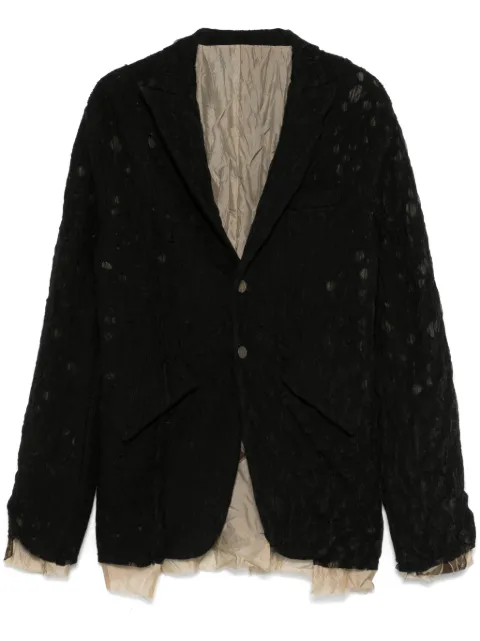 CHIAHUNG SU distressed blazer Black AW24MJ23CHW