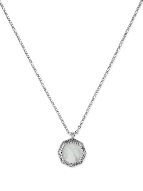 Emanuele Bicocchi mother-of-pearl amulet necklace Silver CNOP2W