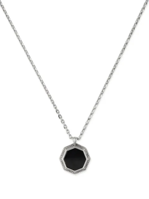 Emanuele Bicocchi octagon onyx necklace Silver CNOP2N