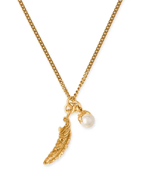 Emanuele Bicocchi Piuma pearl necklace Gold EAPJPP1G