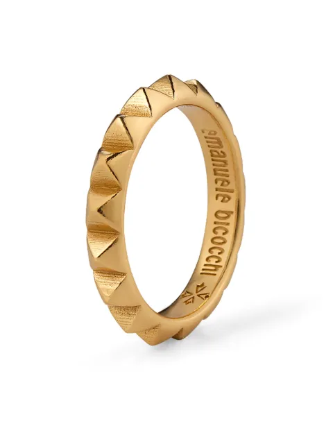 Emanuele Bicocchi engraved-logo band ring Gold PYA7G