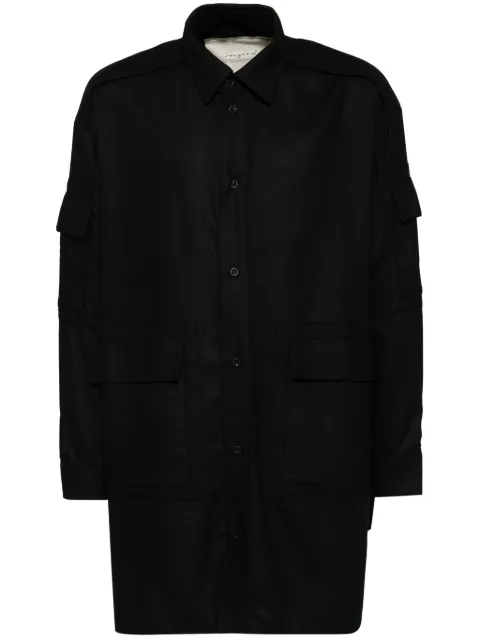 Toogood Navigator shirt Black THENAVIGATORSHTWOOL