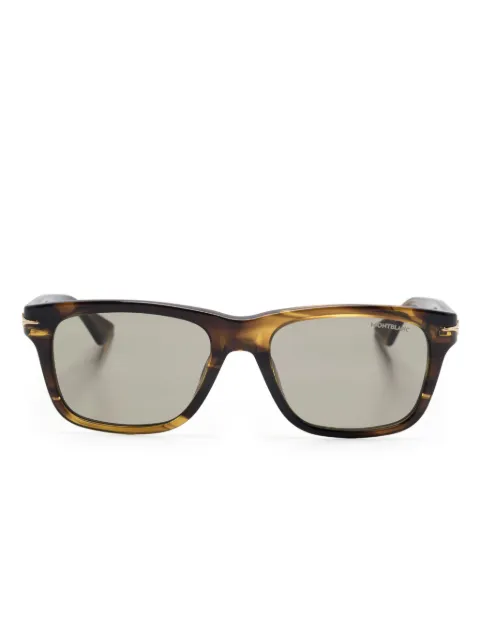 Montblanc rectangle-frame sunglasses Brown MB0263S