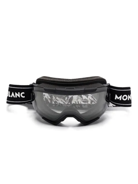 Montblanc logo-print ski goggles Black MB0380S