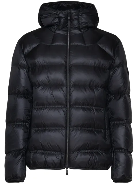 Moncler logo-patch hooded jacket Black J20911A001965981Q
