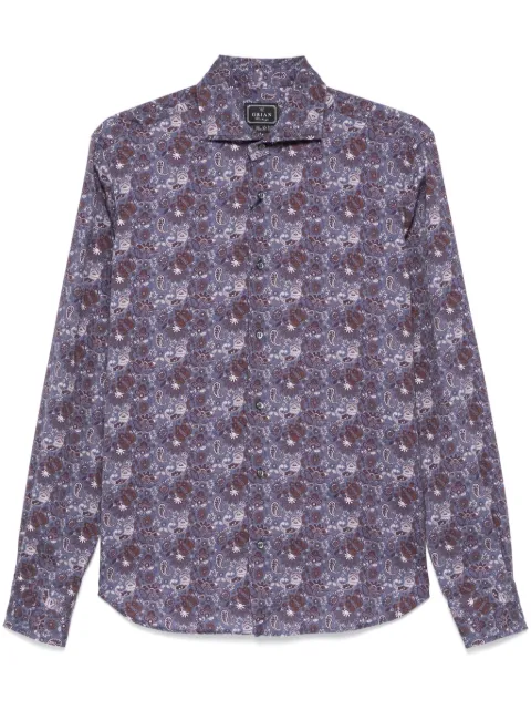 Orian paisley print shirt Blue WH02