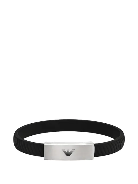 Emporio Armani logo-plaque bracelet Black EGS2996040