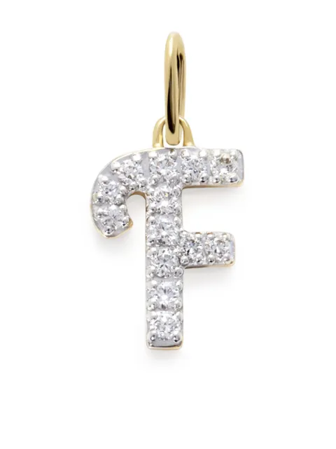 Monica Vinader 14kt yellow gold F charm diamond necklace Gold YGPTALPFLGD