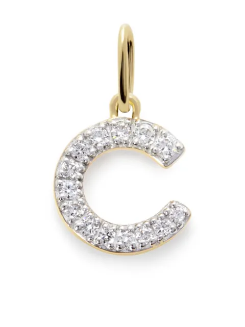 Monica Vinader 14ky yellow gold C diamond pendant Gold YGPTALPCLGD