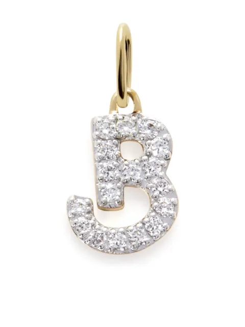 Monica Vinader 14kt yellow gold B charm diamond pendant Gold YGPTALPBLGD