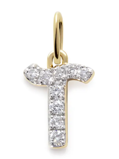 Monica Vinader 14kt yellow gold Initial T diamond pendant Gold YGPTALPTLGD