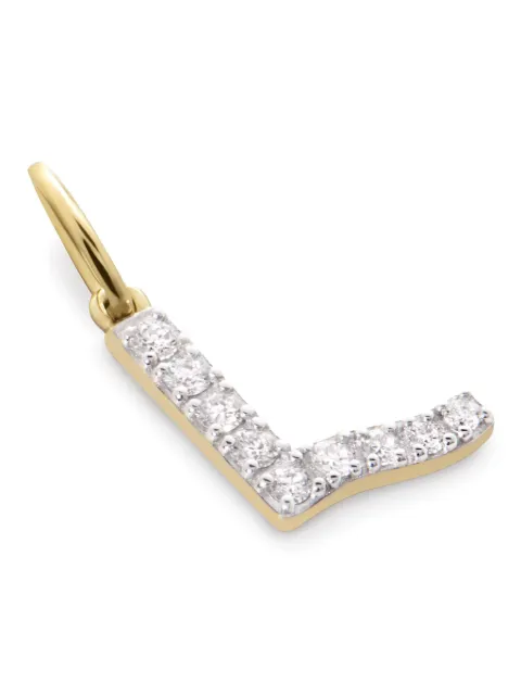 Monica Vinader 14kt yellow gold L laboratory-grown diamond charm Gold YGPTALPLLGD