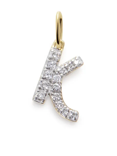Monica Vinader 14ky yellow gold K diamond pendant Gold YGPTALPKLGD