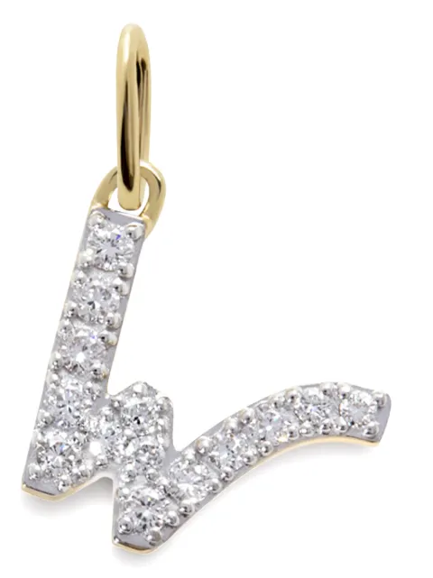 Monica Vinader 14kt yellow gold W charm diamond necklace Gold YGPTALPWLGD
