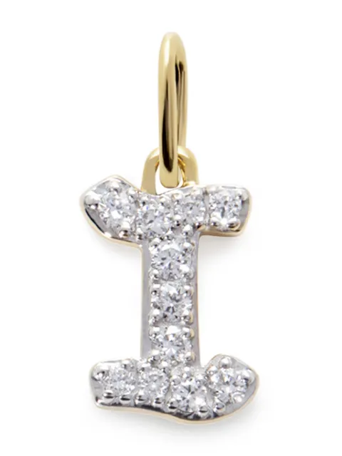 Monica Vinader 14kt yellow gold Initial I diamond pendant Gold YGPTALPILGD