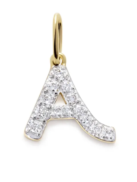 Monica Vinader 14kt yellow gold diamond A charm Gold YGPTALPALGD