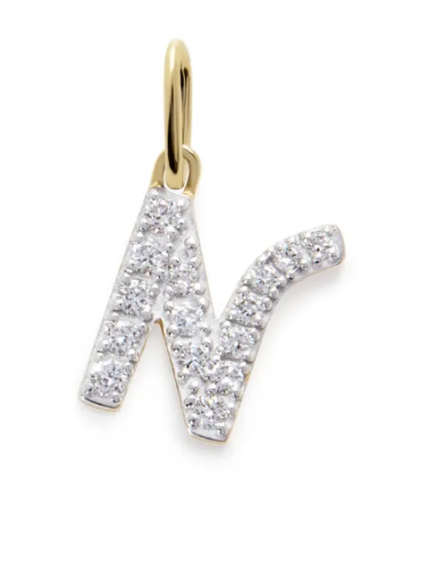 Monica Vinader 14kt yellow gold N charm diamond necklace Gold YGPTALPNLGD