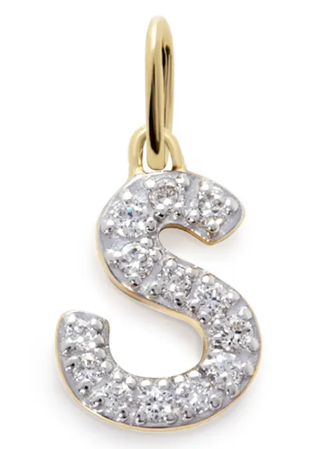 Monica Vinader 14kt yellow gold Initial S diamond pendant Gold YGPTALPSLGD