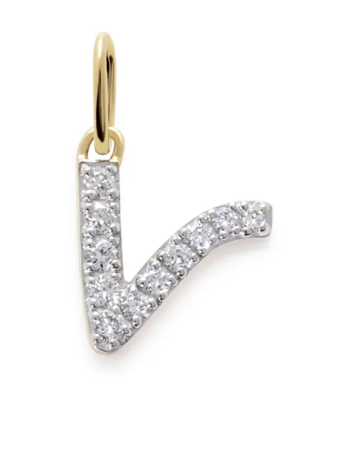 Monica Vinader 14ky yellow gold V diamond pendant Gold YGPTALPVLGD