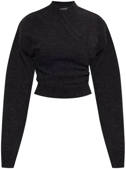 Balenciaga virgin wool sweater Black 809352T1708
