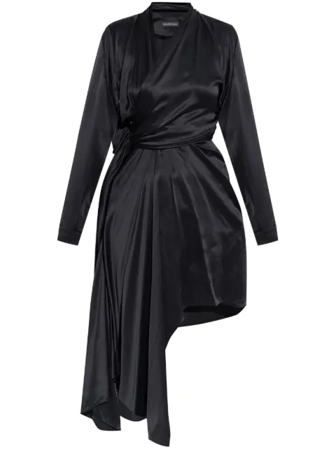 Balenciaga silk midi dress Black 809063TKN01